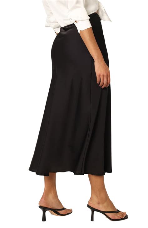 Petal And Pup Nellie Satin Midi Skirt Nordstrom