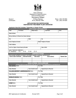 Fillable Online Dnrec Delaware Environmental Control Fax Email Print