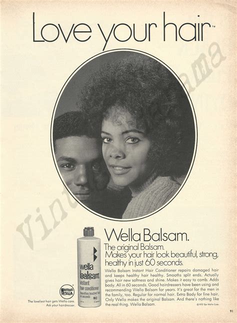 Wella Balsam Hair Conditioner Original 1972 Vintage Extra Large Black