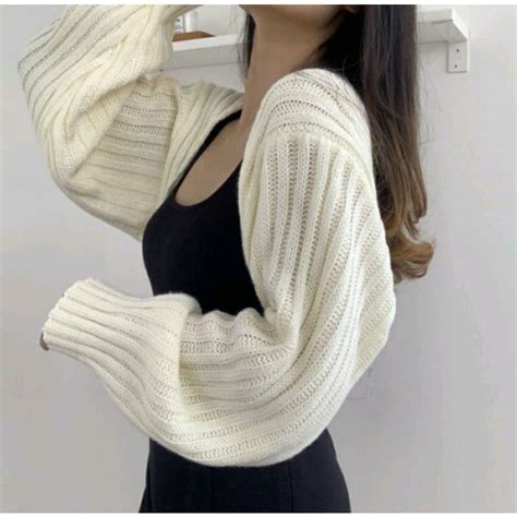 Jual Liam Oversize Crop Bolero Cardigan PREMIUM Shopee Indonesia