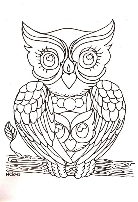 Dessin hibou à imprimer et bricolage chouette pour enfants