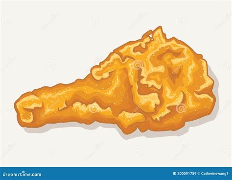 Crisp Fried Chicken Vector Illustration Stock Vector Illustration Of