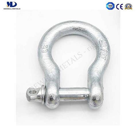 Electric Galvanized Italian Type Drop Forged Carbon Steel Bow Shackle