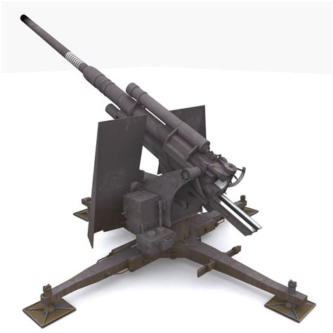88 Flak Gun 3d Model 59 Max Fbx 3ds Obj Free3d