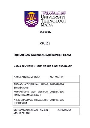 Panduan Penulisan Kertas Kerja Ctu Prinsip Asas Islam Panduan Tugasan