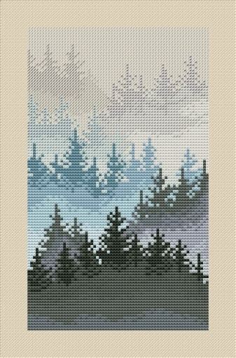 Misty Forest Cross Stitch Pattern Code Ao Alisa Okneas Buy