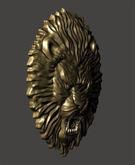 Lion Head Relief 3D Model 3D Printable CGTrader