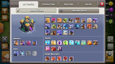 Clash Of Clans Account Town Hall 14 Level 237 With 5339 Gems