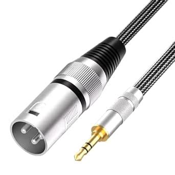 Tisino Inch Trs Stereo To Xlr Male Unbalanced Cable Mm Mini Jack