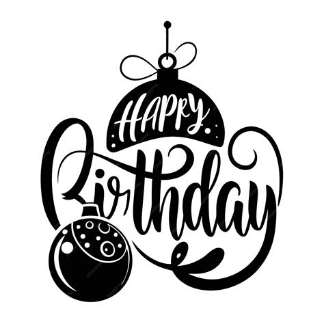 Happy Birthday Ornament Graphic Premium Ai Generated Vector