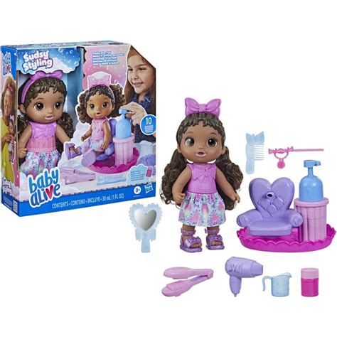 Boneca Baby Alive Sudsy Styling Cabelos Pretos F Hasbro Shopee Brasil