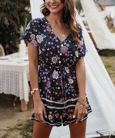 Look At This Zulilyfind Navy Floral V Neck Romper Women Juniors