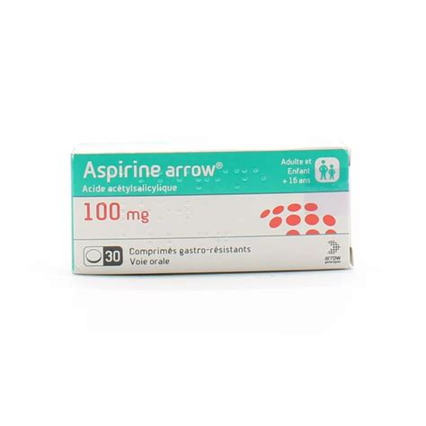 Aspirine Arrow 100mg 30 comprimés