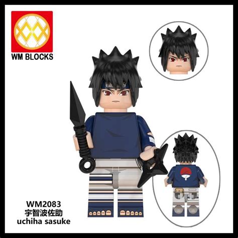 Jual Wm Uchiha Sasuke Minifigure Lego Kw Naruto Brick Figure