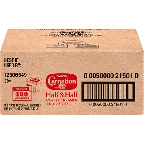 Carnation Half And Half Coffee Creamer 180 3 Fl Oz Tubs Shop