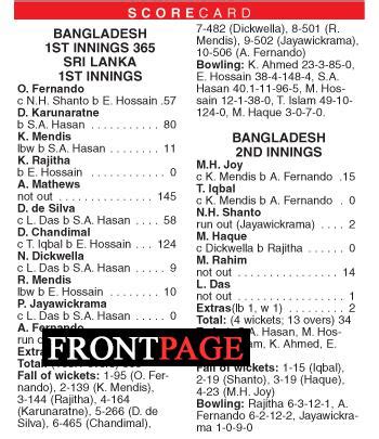 Mathews And Chandimal Centuries Put Sri Lanka On Top FrontPage