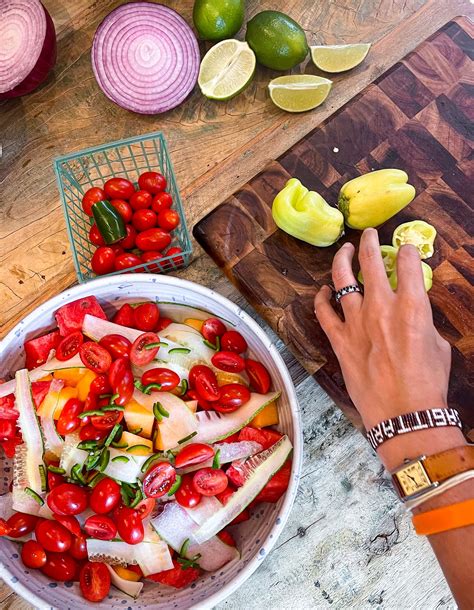 Savory Melon Salad With Light Vinaigrette The Informal Grub