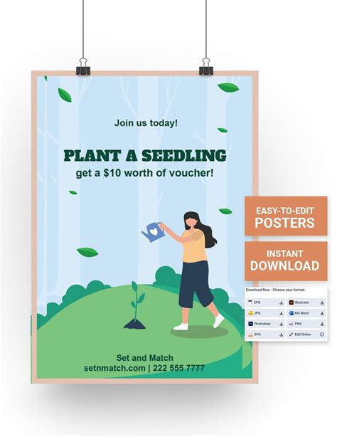 Earth Day Event Poster In Illustrator PSD SVG PNG Word EPS