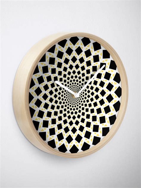 "squares 1 - optical illusion" Clock for Sale by stuARTconcepts | Redbubble