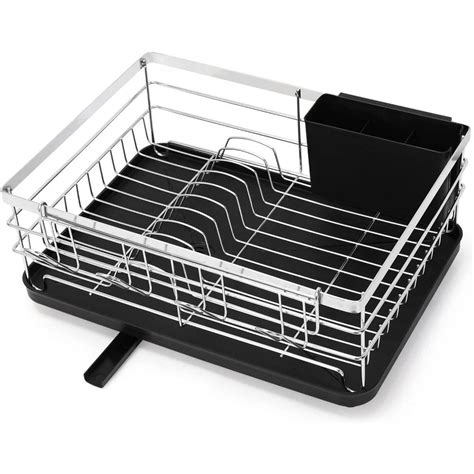 Oumilen Black Standing Dish Rack PSHK106 The Home Depot