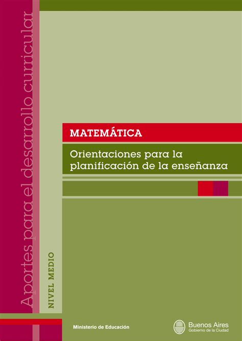 PDF Matemática Orientaciones para la planificación de la