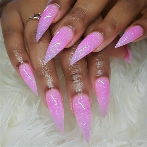 Pin On Nail Art Pink Stiletto Nails Stiletto Nails Glitter Pink