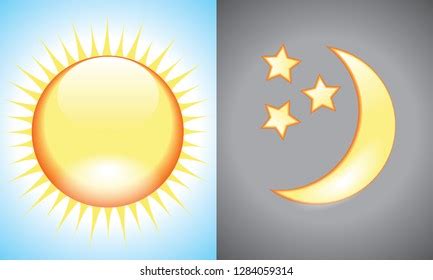 Set Sun Moon Day Night Stock Vector Royalty Free 56209633 Shutterstock