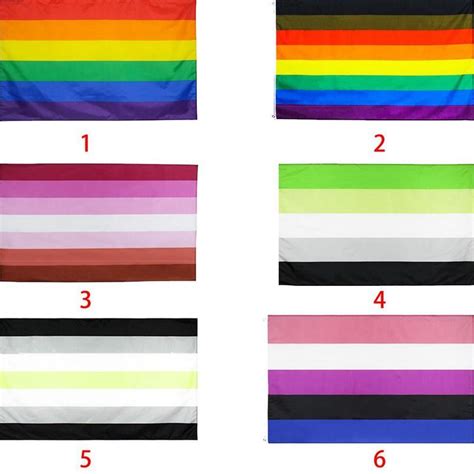 ₩3457에서 레즈비언 게이 양성 트랜스 젠더 세미 Asexual Pansexual 게이 프라이드 플래그 무지개 플래그 립스틱