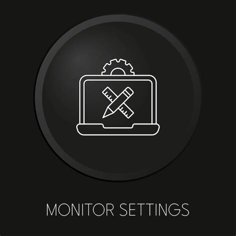 Icône De Ligne Vectorielle Minimale Des Paramètres Du Moniteur Sur Le