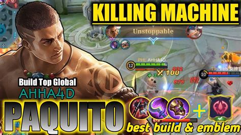 PAQUITO BEST BUILD 2022 GAMEPLAY TOP GLOBAL PAQUITO AHHA4D MOBILE