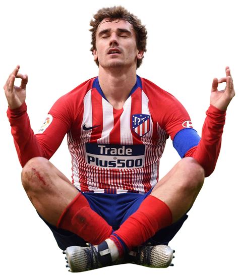 Antoine Griezmann Atlético Madrid football render FootyRenders