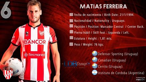 Matias Ferreira Marcador Central Center Back Instituto De