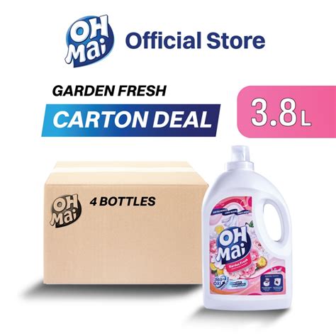 Carton Deal Oh Mai Laundry Liquid Detergent Garden Fresh 4 X 38l