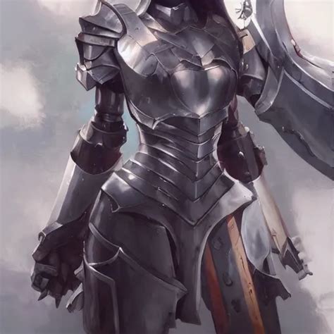 Anime Girl In Heavy Armor Knight Made By Stanley Stable Diffusion