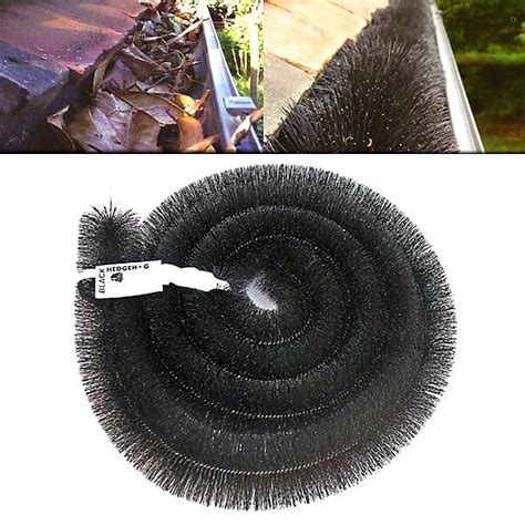 2 X Hedgehog Gutter Brush Guard 100mm Black 4m Clean Leaf And Debris Free 8m