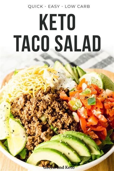 Keto Taco Salad Recipe Green And Keto