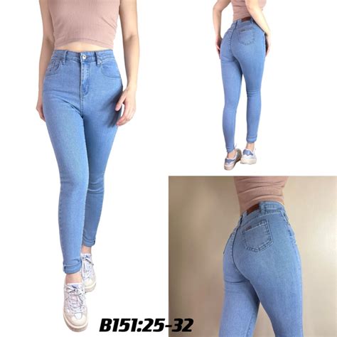 Super Sexy High Waist Stretchable Denim Jeans Maong Pants For Women Slim Fit Shopee Philippines