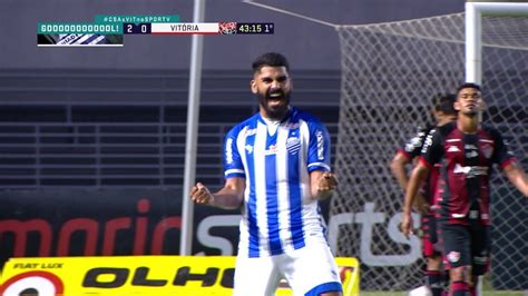 Gol Do CSA Nadson Bate Escanteio Fechado Goleiro Tenta Tirar De Soco