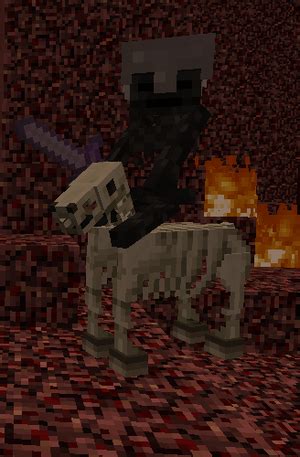 Java Edition:Wither Skeleton Horseman - Minecraft Discontinued Features Wiki