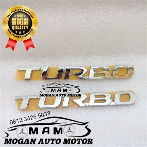 Jual Logo Emblem Tulisan Turbo Turbo Sticker Emblem Untuk Mobil Rocky