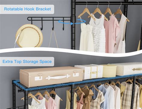 Ulif E Heavy Duty Garment Rack Tiers Freestanding Closet Organizer