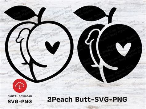 Drawing Illustration Art Collectibles Funny Gift Svg Peach Ass Svg Peach Butt Svg Funny