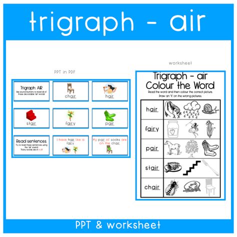 Mash Infants Phonics Trigraph Air