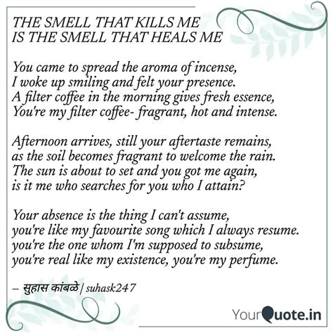 THE SMELL THAT KILLS ME I Quotes Writings By Suhas Kamble SK