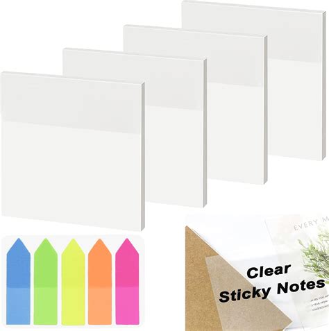 xaowon clear transparent sticky notes  pcs  kosovo ubuy