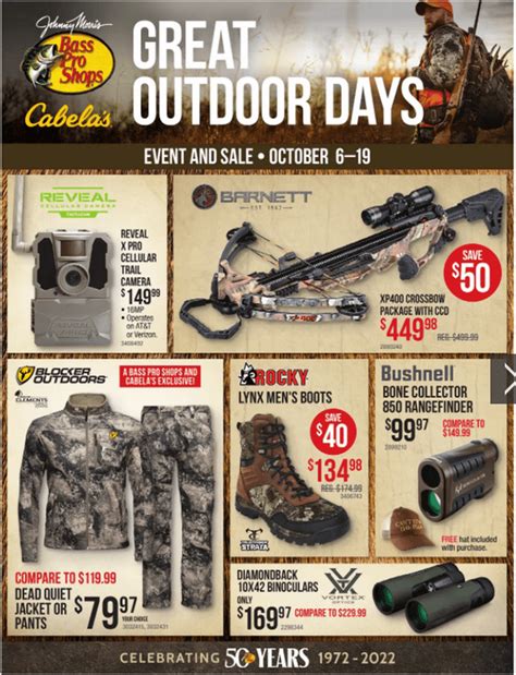 Bass Pro Shops Outdoor Sale Oct 06 – Oct 19, 2022