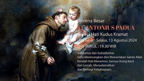 Misa Hari Ke Novena Besar St Antonius Padua Paroki Kramat Selasa