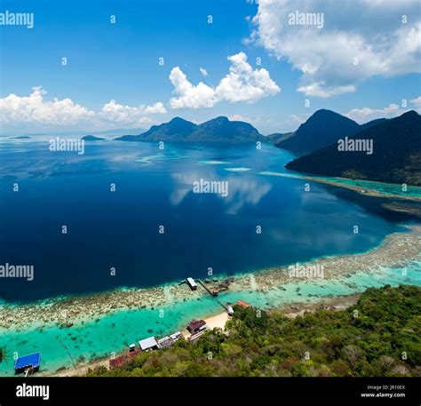 Beautiful View On Top Of Bohey Dulang Island In Tun Sakaran Marine Park