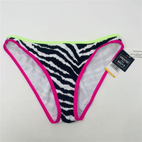 California Waves Juniors Size Small Neon Zebra Printed Swim Bikini