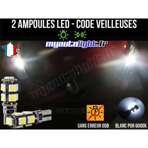 Pack veilleuses à led blanc xenon pour RENAULT CLIO 4 Cdiscount Auto